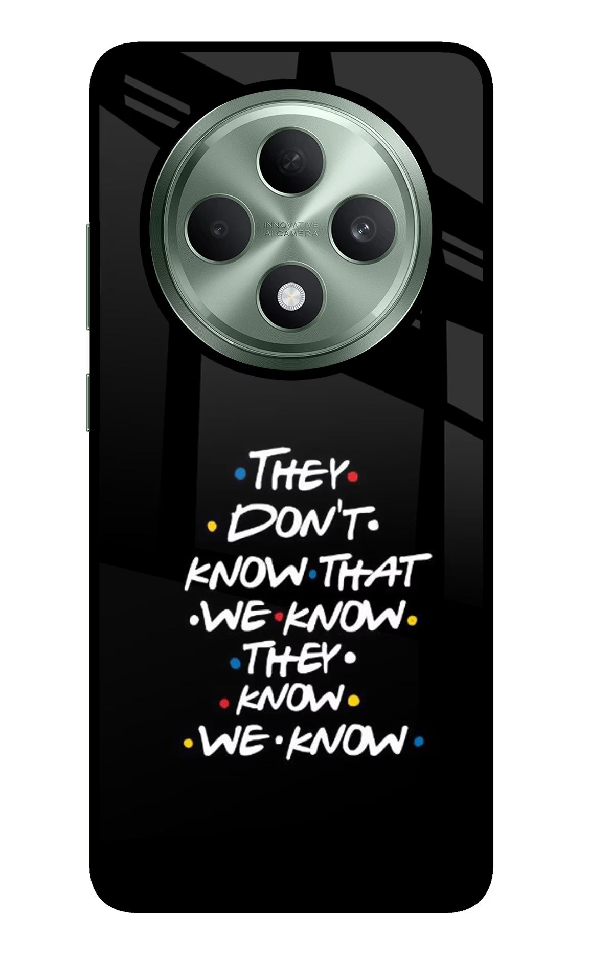 FRIENDS Dialogue Oppo F27 5G Glass Case Back Cover by Casekaro