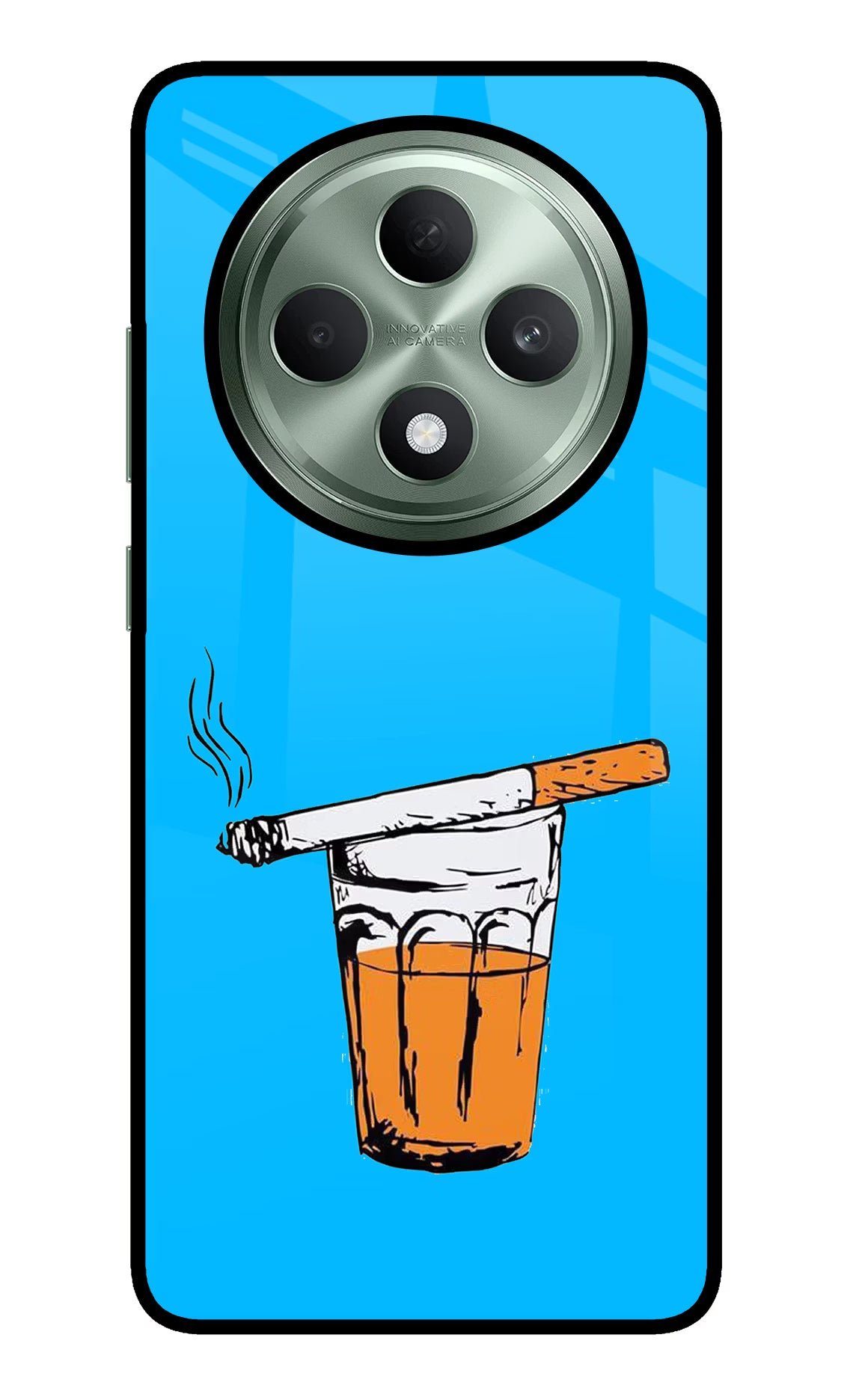 Chai Sutta Oppo F27 5G Glass Case Back Cover by Casekaro