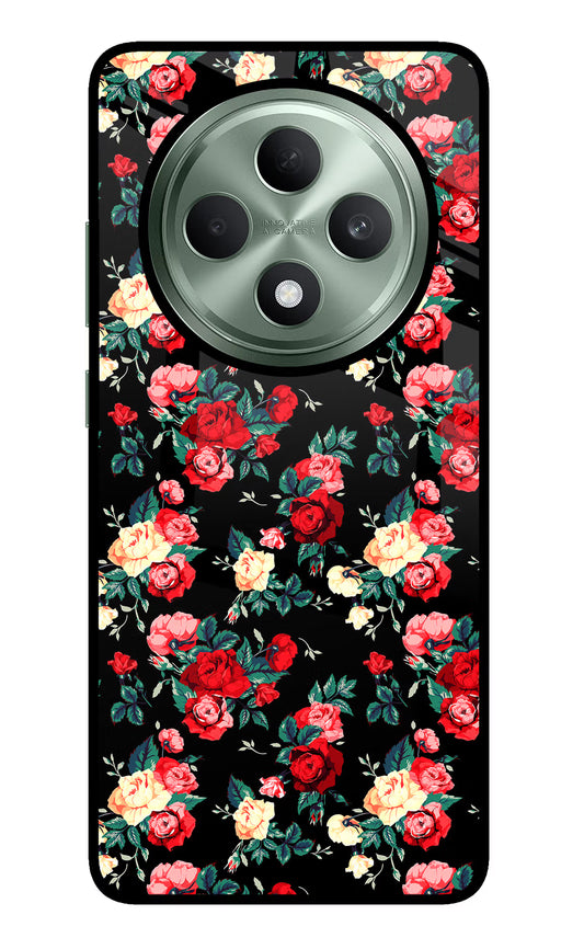 Rose Pattern Oppo F27 5G Glass Case