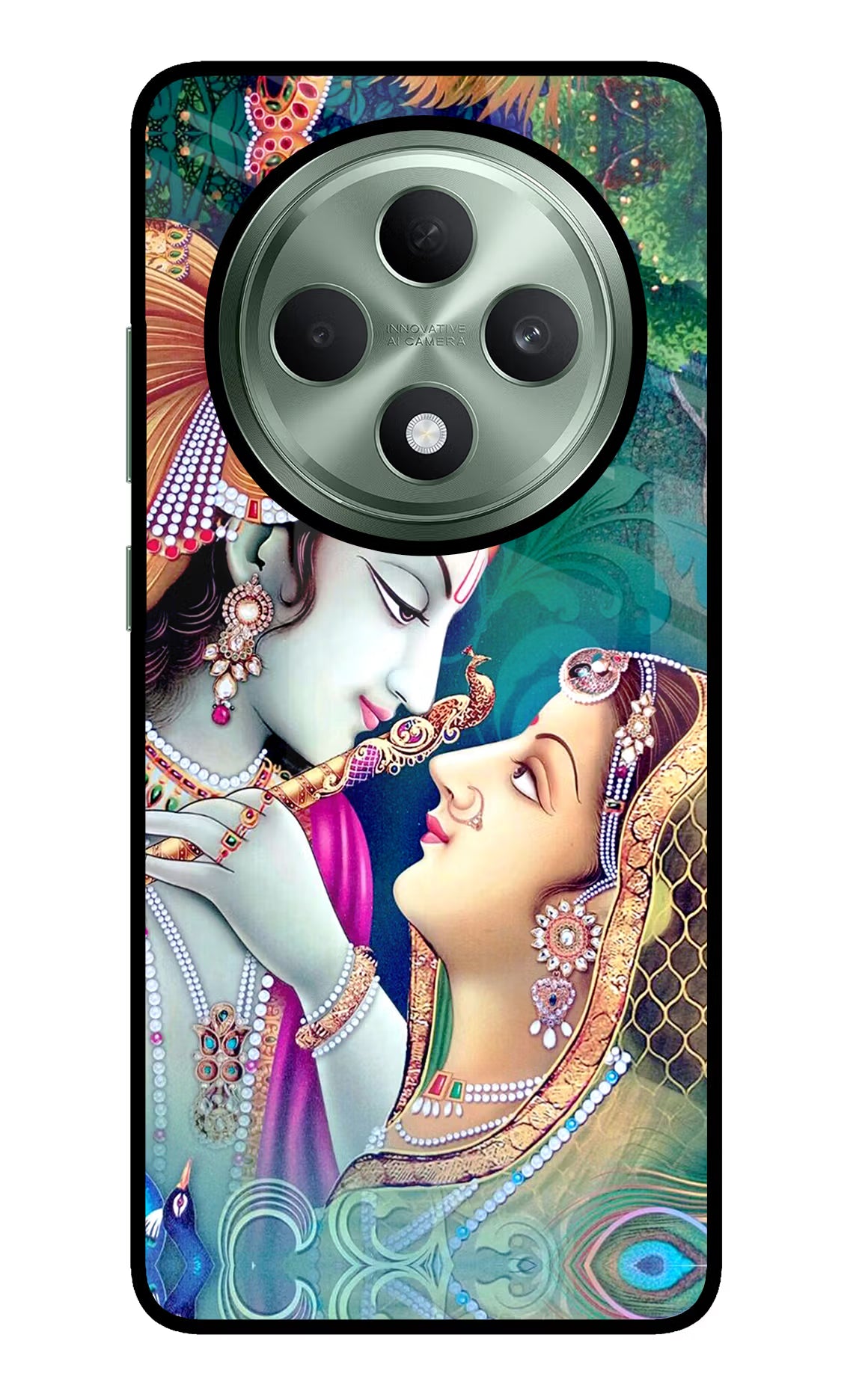 Lord Radha Krishna Oppo F27 5G Glass Case Back Cover by Casekaro