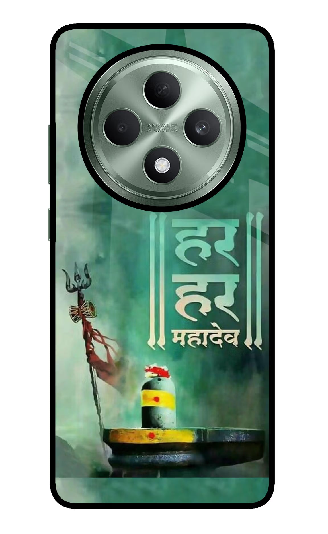 Har Har Mahadev Shivling Oppo F27 5G Glass Case Back Cover by Casekaro