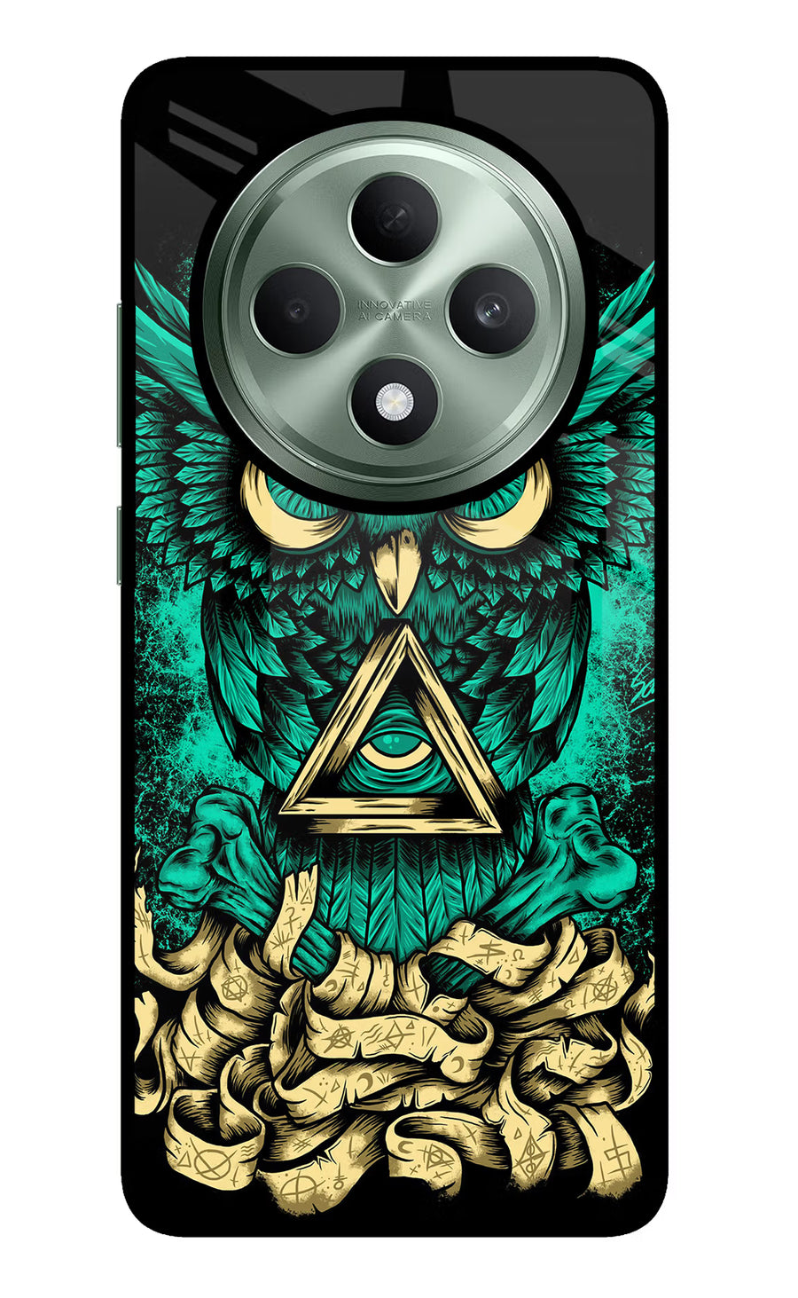 Green Owl Oppo F27 5G Back Cover, Metal case