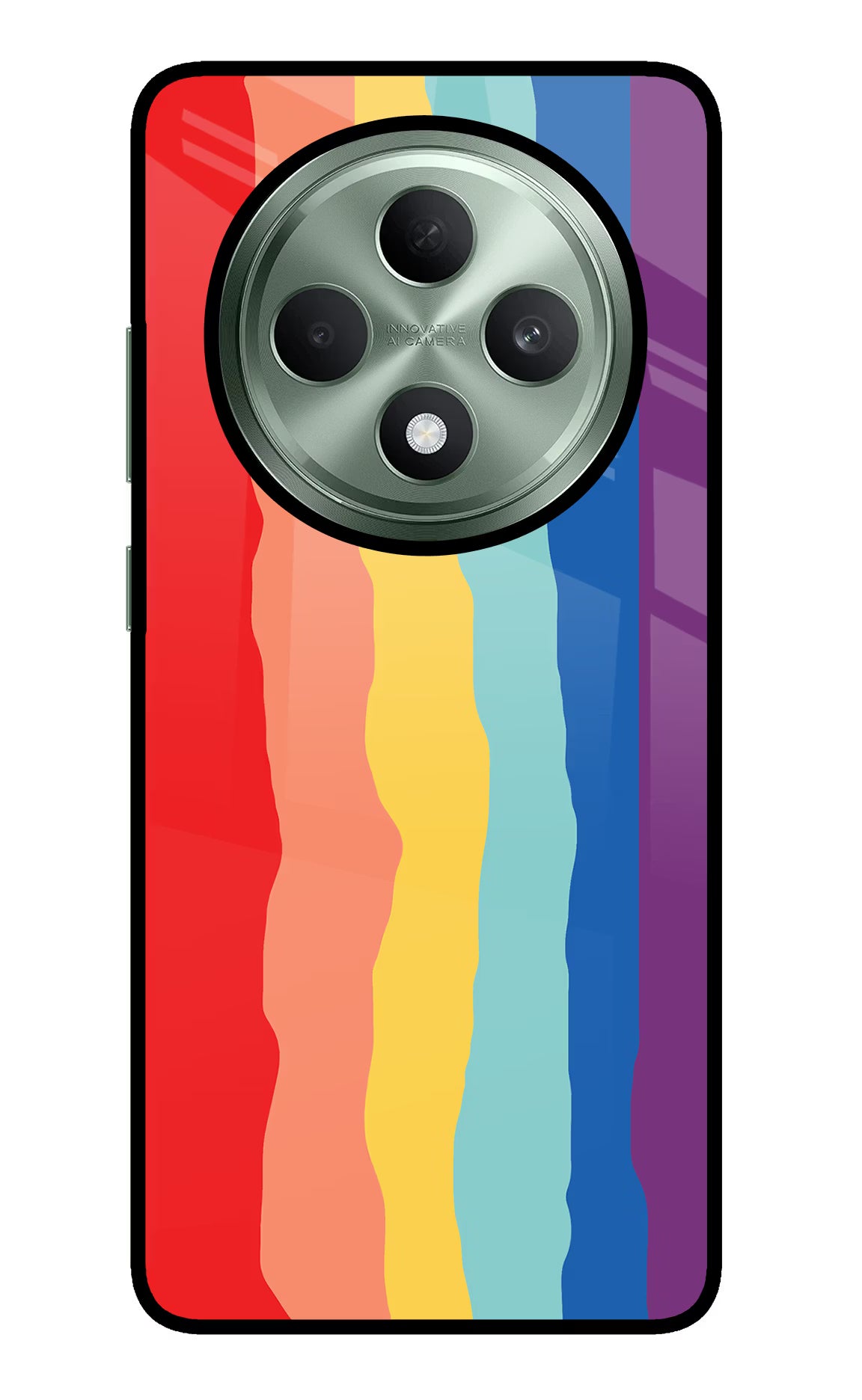 Rainbow Oppo F27 5G Glass Case Back Cover by Casekaro