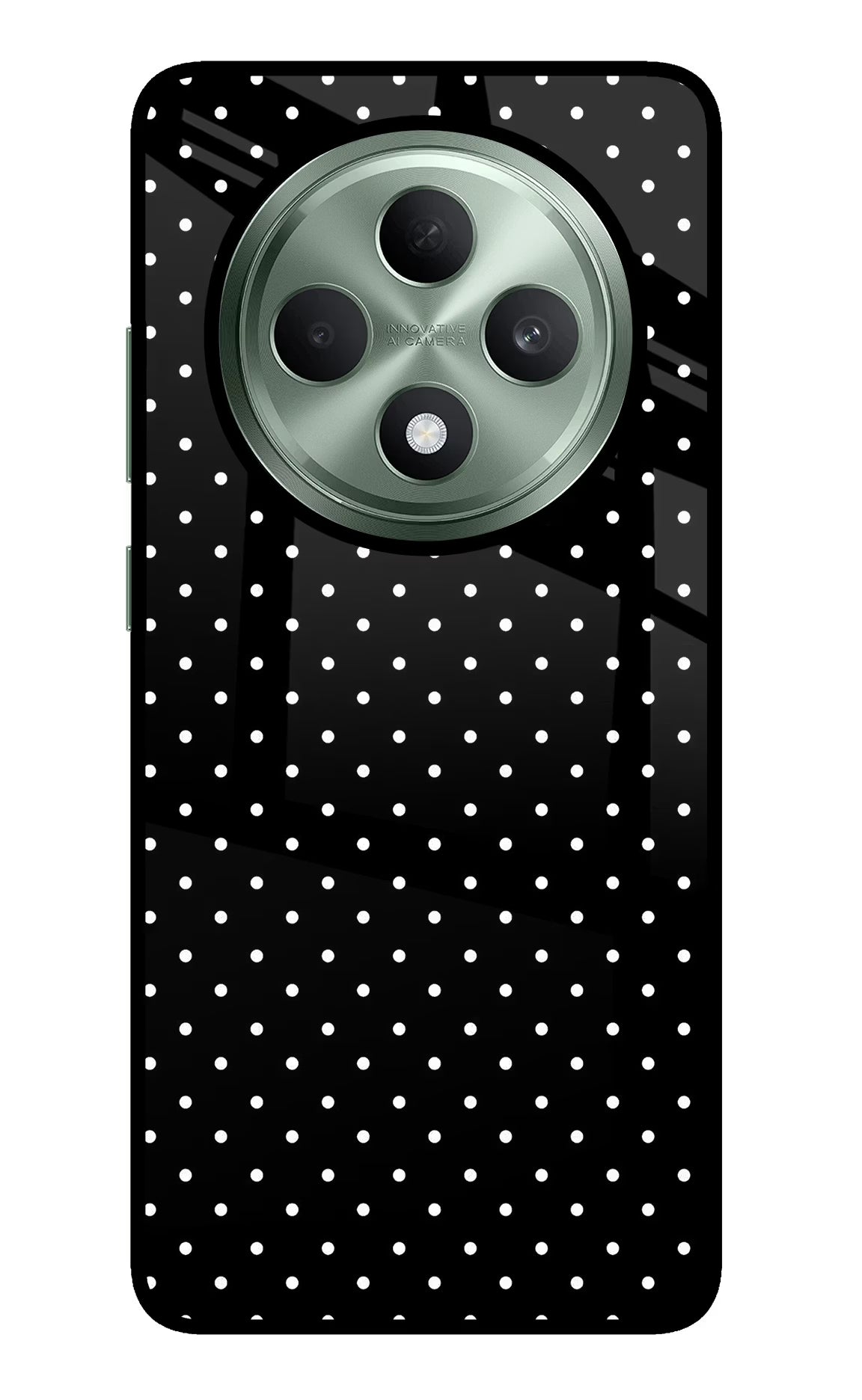 White Dots Oppo F27 5G Glass Case Back Cover by Casekaro