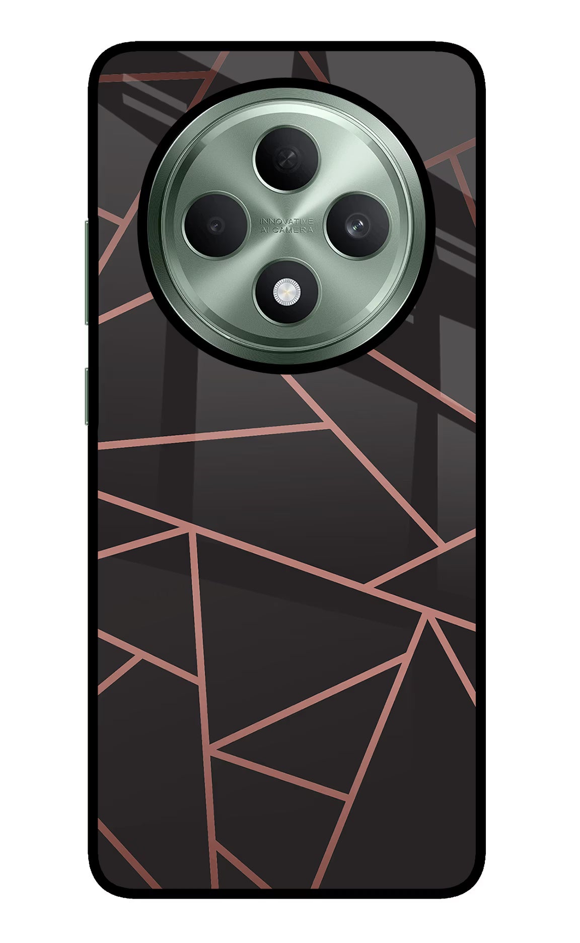 Geometric Pattern Oppo F27 5G Glass Case Back Cover by Casekaro