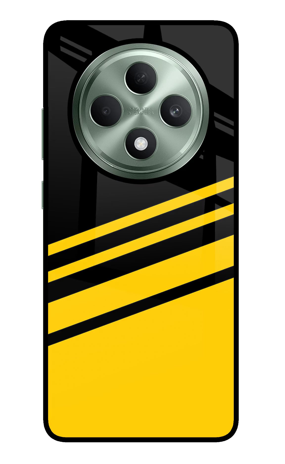 Yellow Shades Oppo F27 5G Glass Case Back Cover by Casekaro