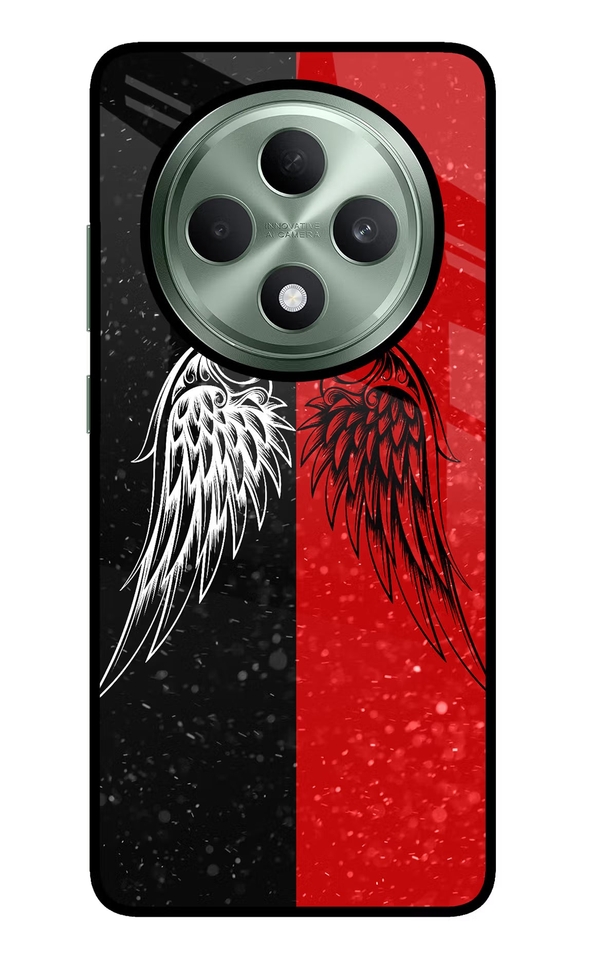 Wings Oppo F27 5G Glass Case Back Cover by Casekaro