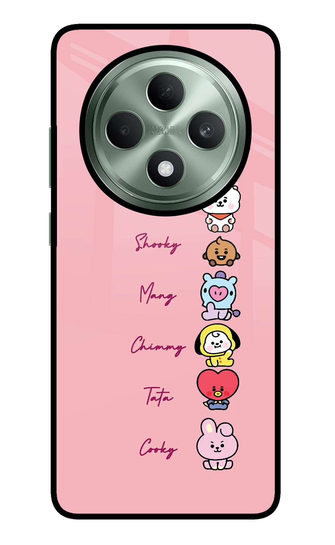 BTS names Oppo F27 5G Glass Case Back Cover by Casekaro