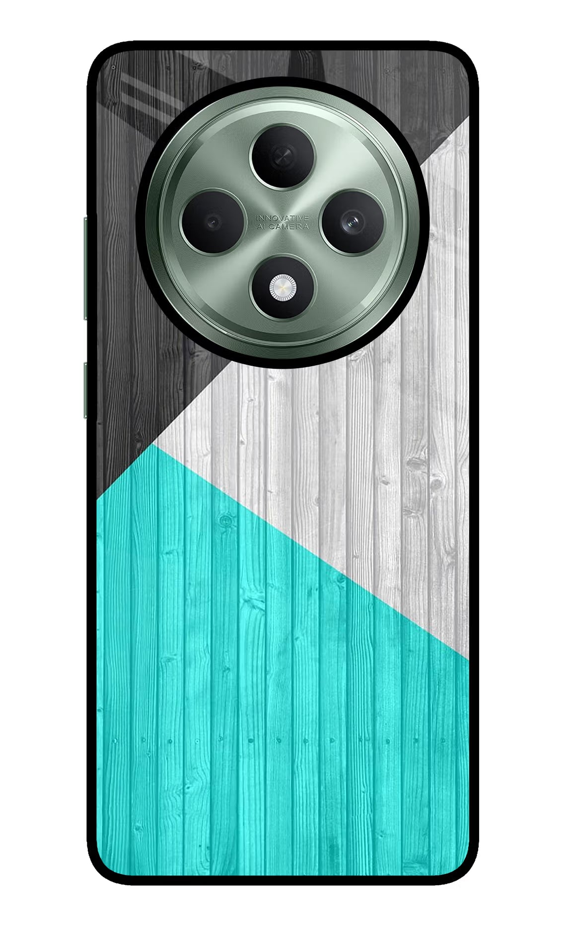 Wooden Abstract Oppo F27 5G Glass Case Back Cover by Casekaro