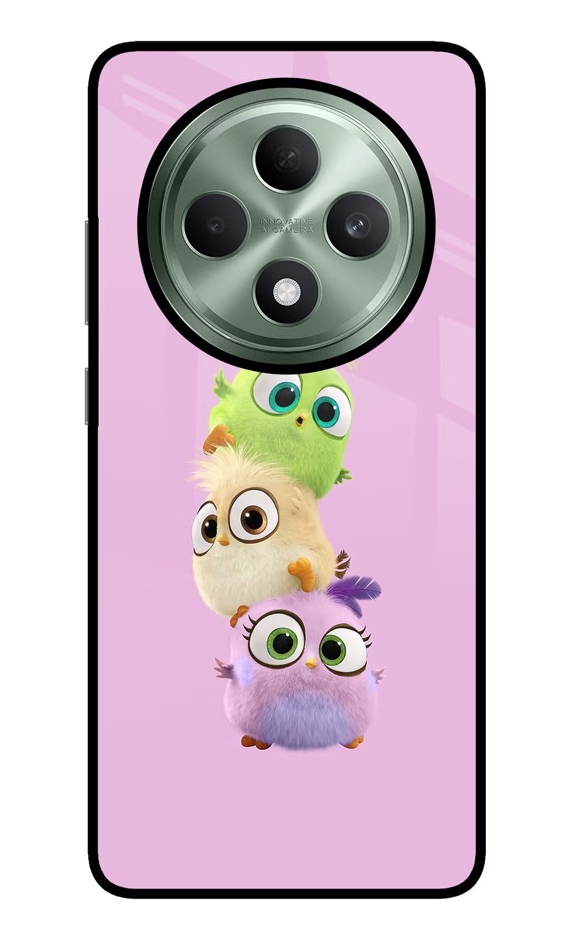 Cute Little Birds Oppo F27 5G Glass Case Back Cover by Casekaro