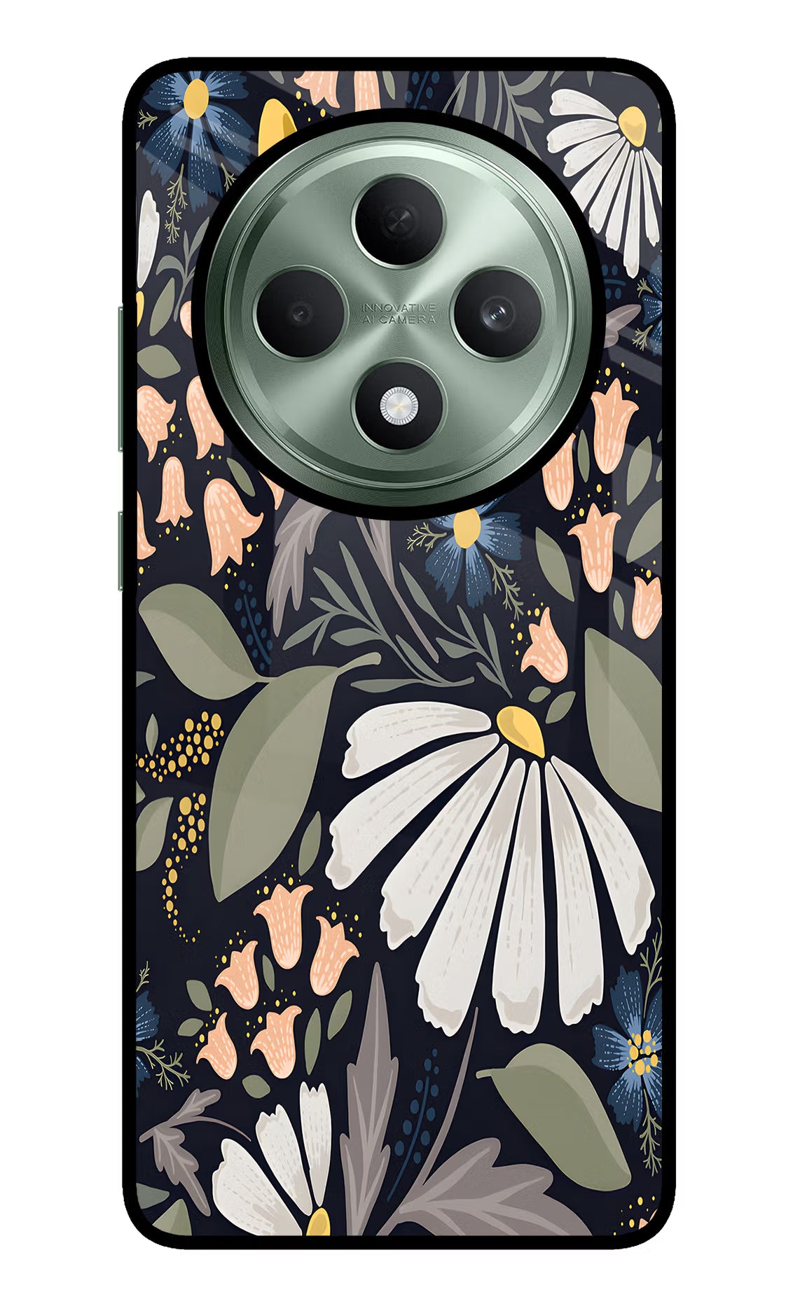 Flowers Art Oppo F27 5G Glass Case Back Cover by Casekaro