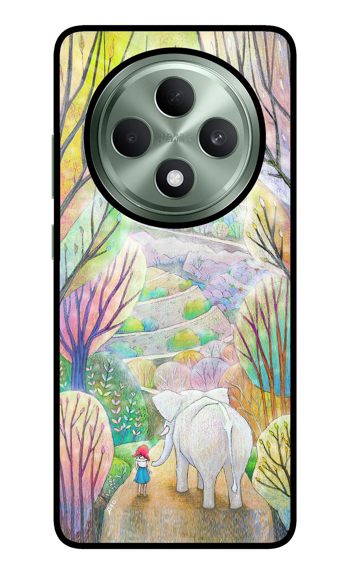 Nature Painting Oppo F27 5G Glass Case Back Cover by Casekaro