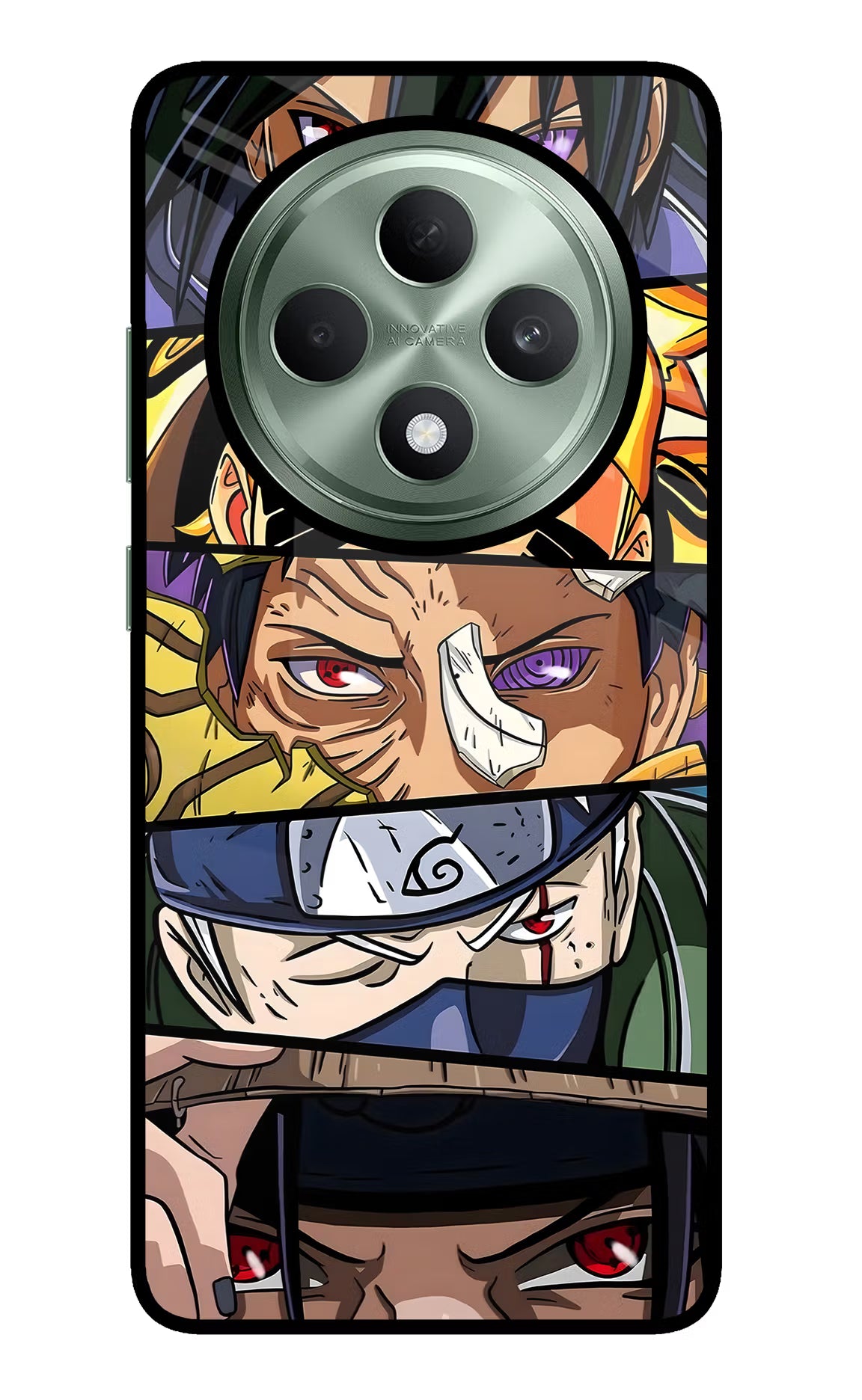 Naruto Character Oppo F27 5G Glass Case Back Cover by Casekaro