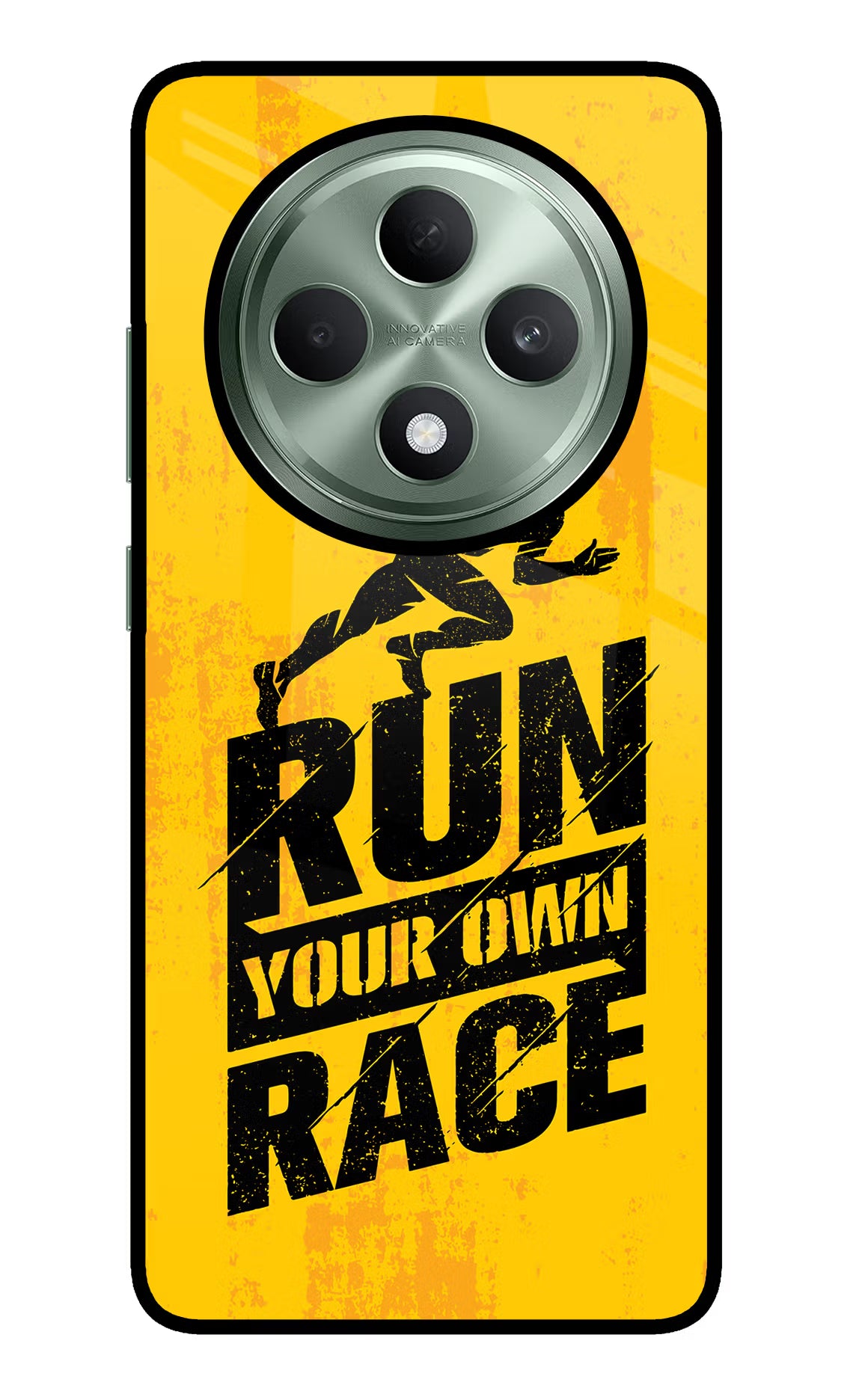 Run Your Own Race Oppo F27 5G Glass Case Back Cover by Casekaro