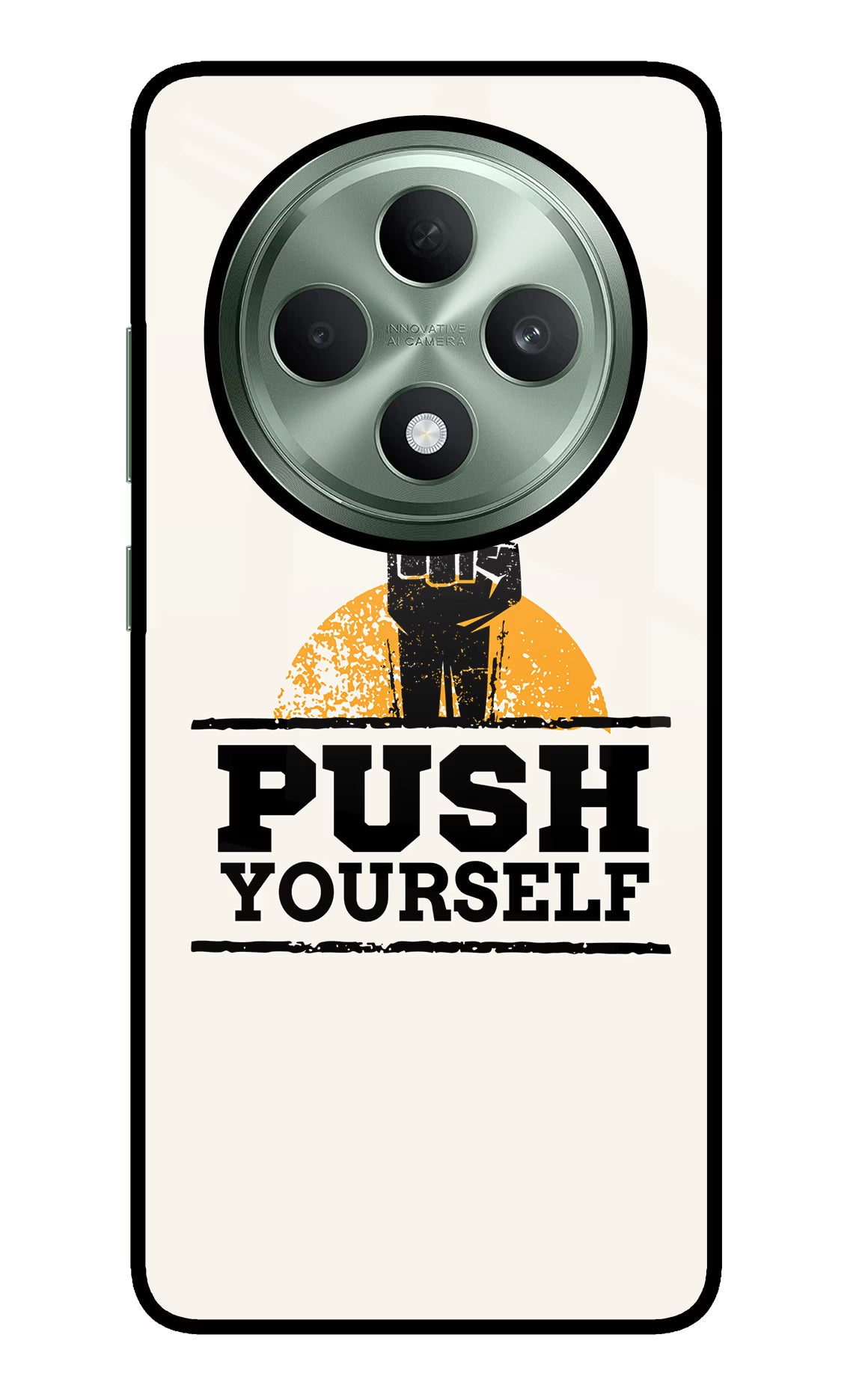 Push Yourself Oppo F27 5G Glass Case Back Cover by Casekaro