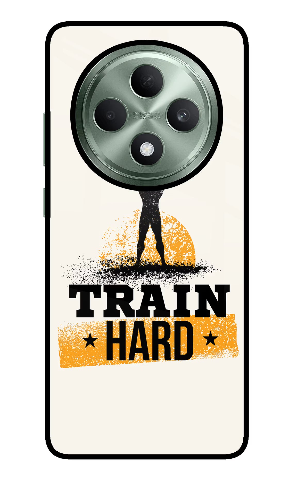 Train Hard Oppo F27 5G Glass Case Back Cover by Casekaro