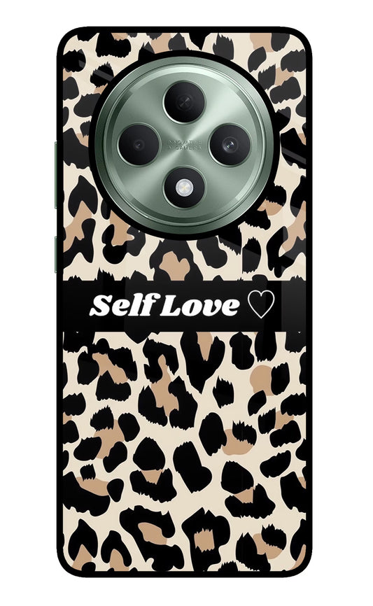 Leopard Print Self Love Oppo F27 5G Glass Case