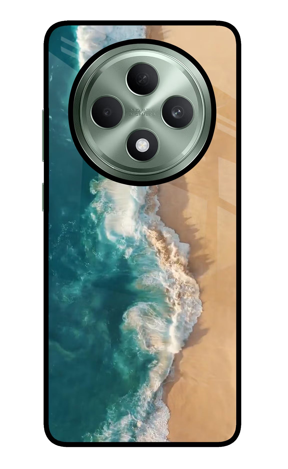 Ocean Beach Oppo F27 5G Glass Case Back Cover by Casekaro