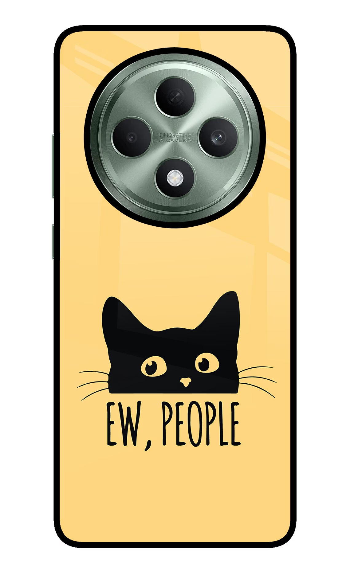 Ew People Catitude Oppo F27 5G Glass Case Back Cover by Casekaro