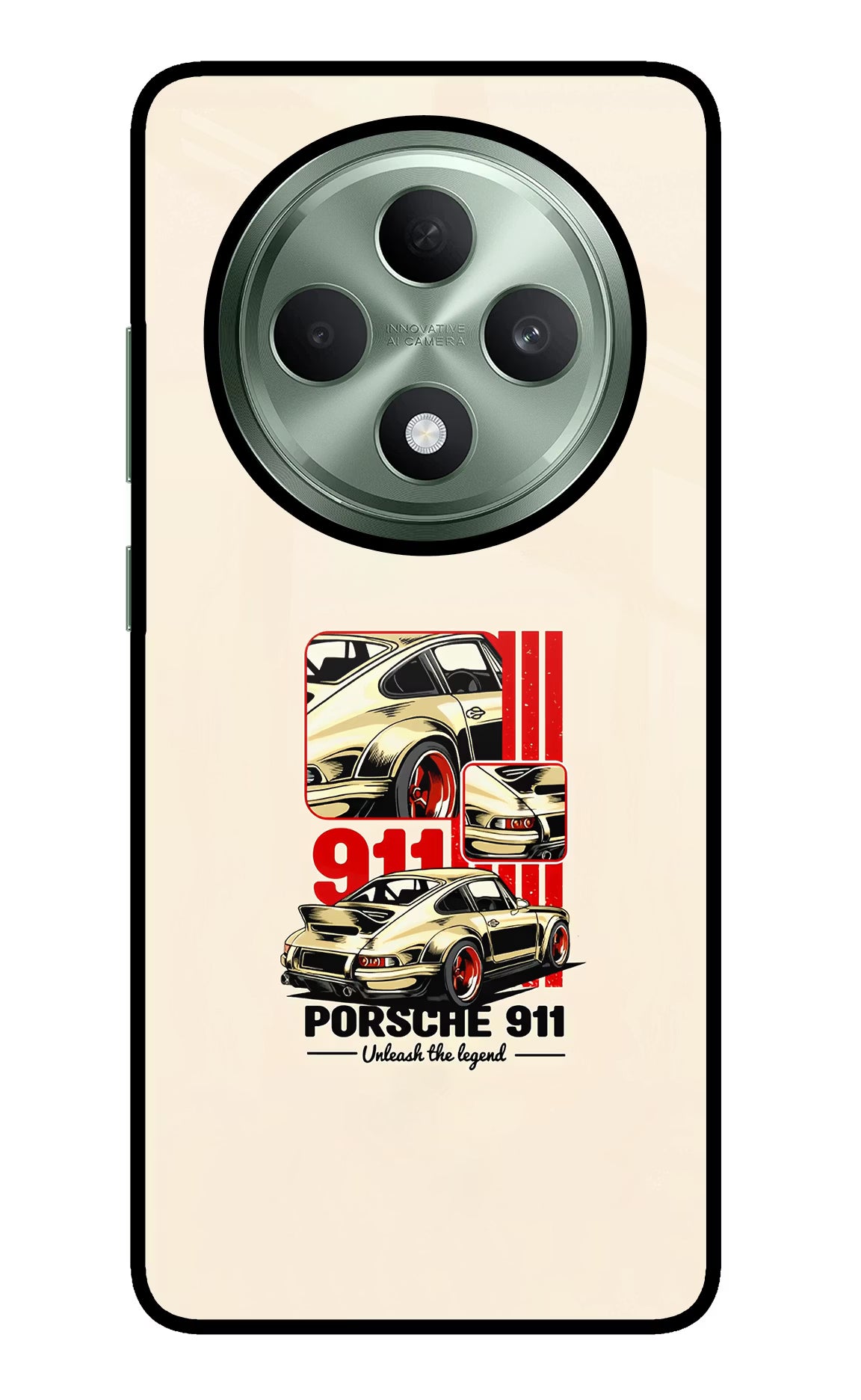 Classic Porsche 911 Oppo F27 5G Glass Case Back Cover by Casekaro