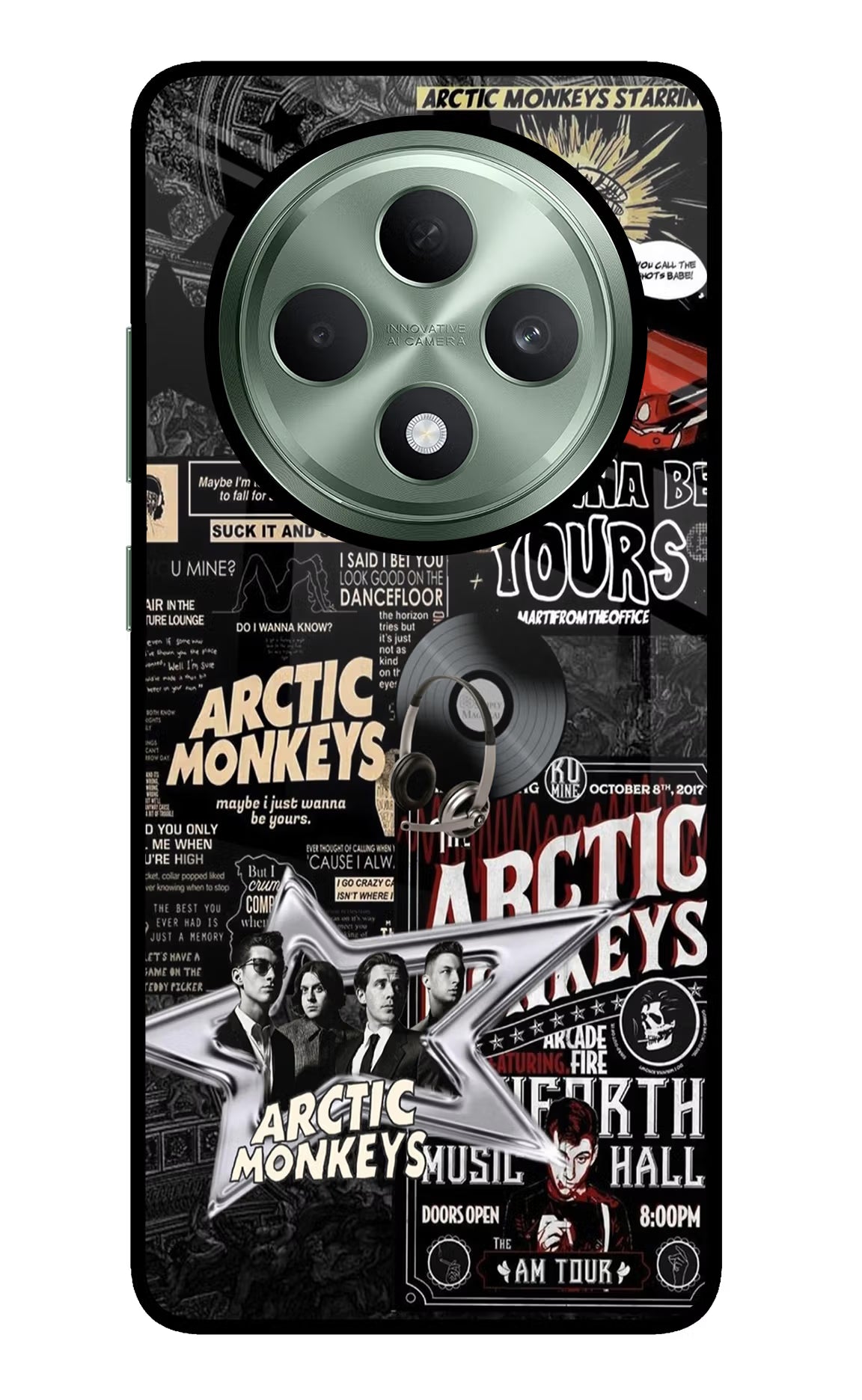Arctic Monkeys Oppo F27 5G Glass Case Back Cover by Casekaro