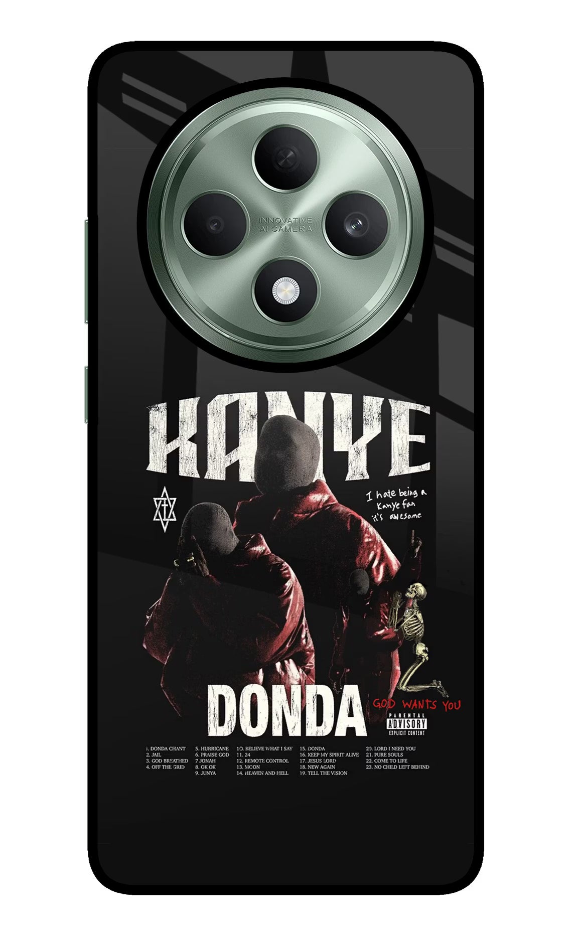 Donda Kanye West Oppo F27 5G Glass Case Back Cover by Casekaro