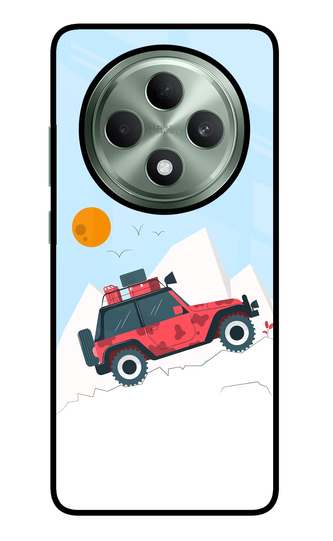 Mountain Trail Beast Oppo F27 5G Glass Case Back Cover by Casekaro