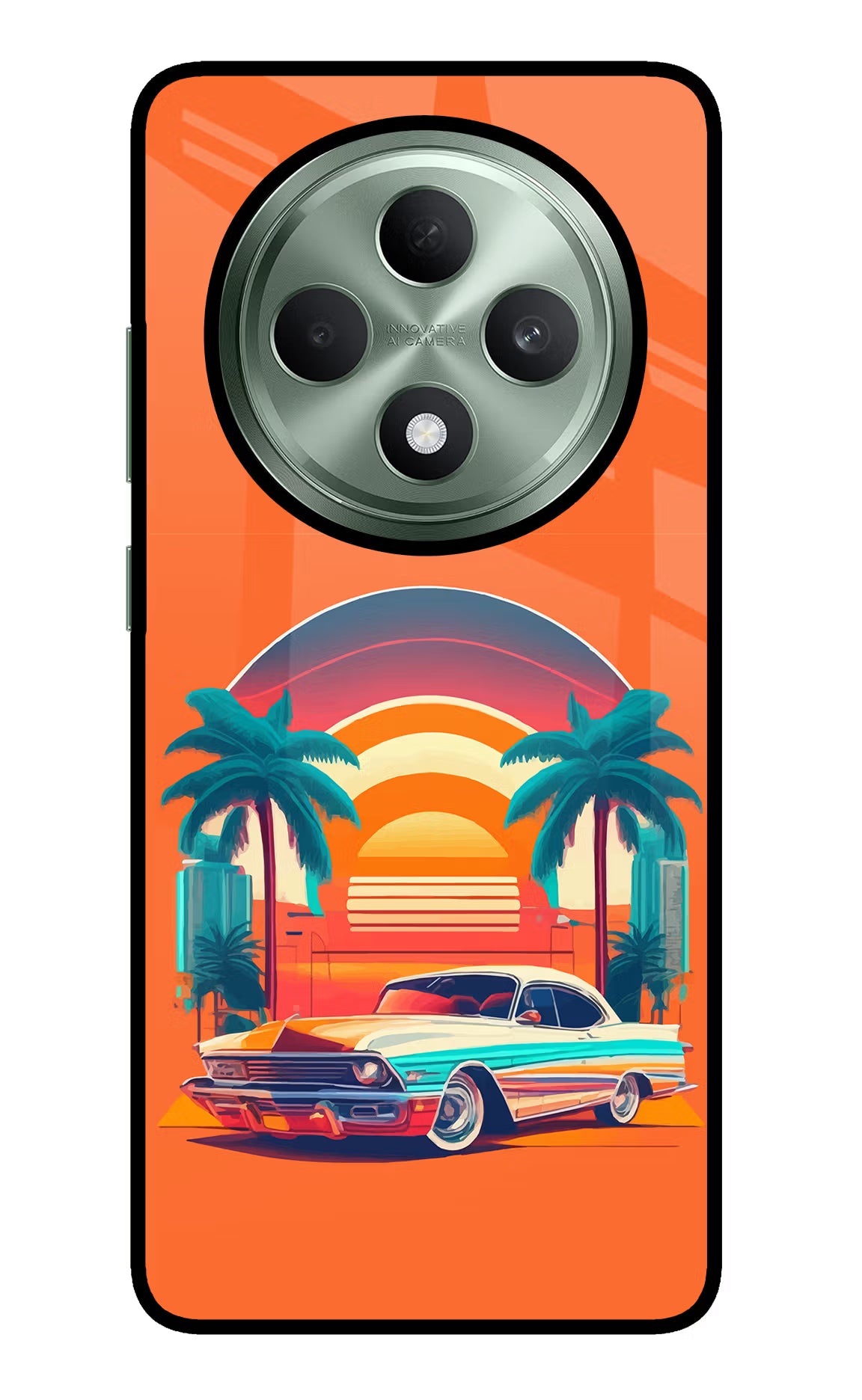 Palm Drive 80s Oppo F27 5G Glass Case