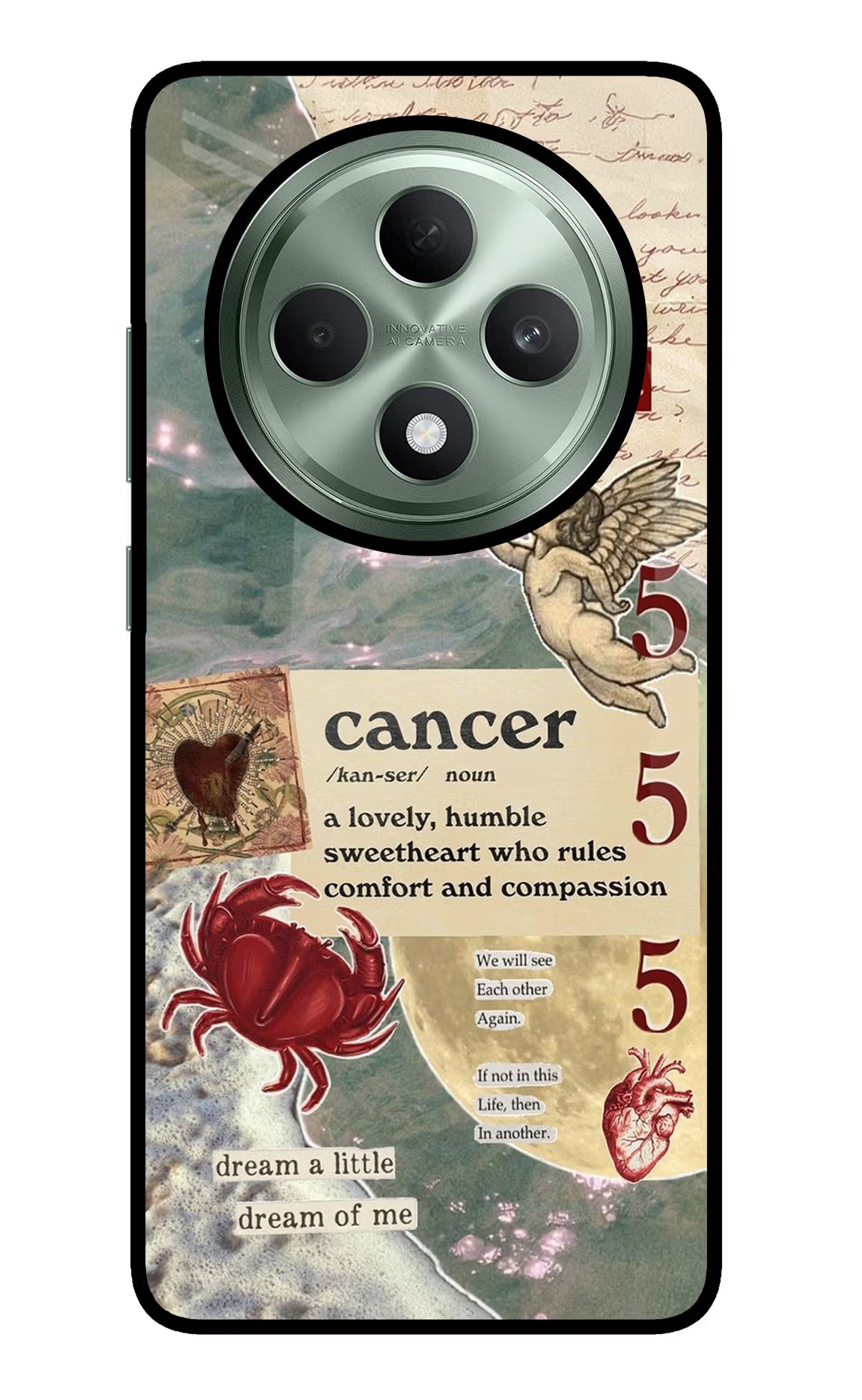 Cancer Zodiac Oppo F27 5G Glass Case Back Cover by Casekaro