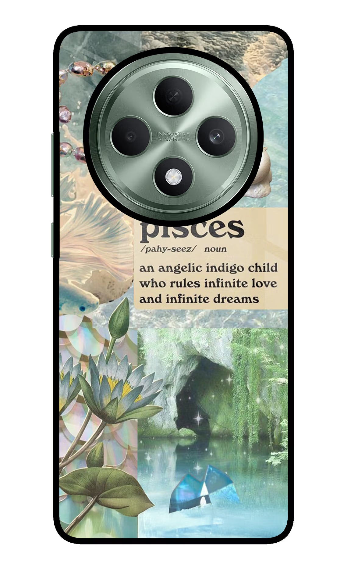 Pisces Zodiac Oppo F27 5G Glass Case Back Cover by Casekaro