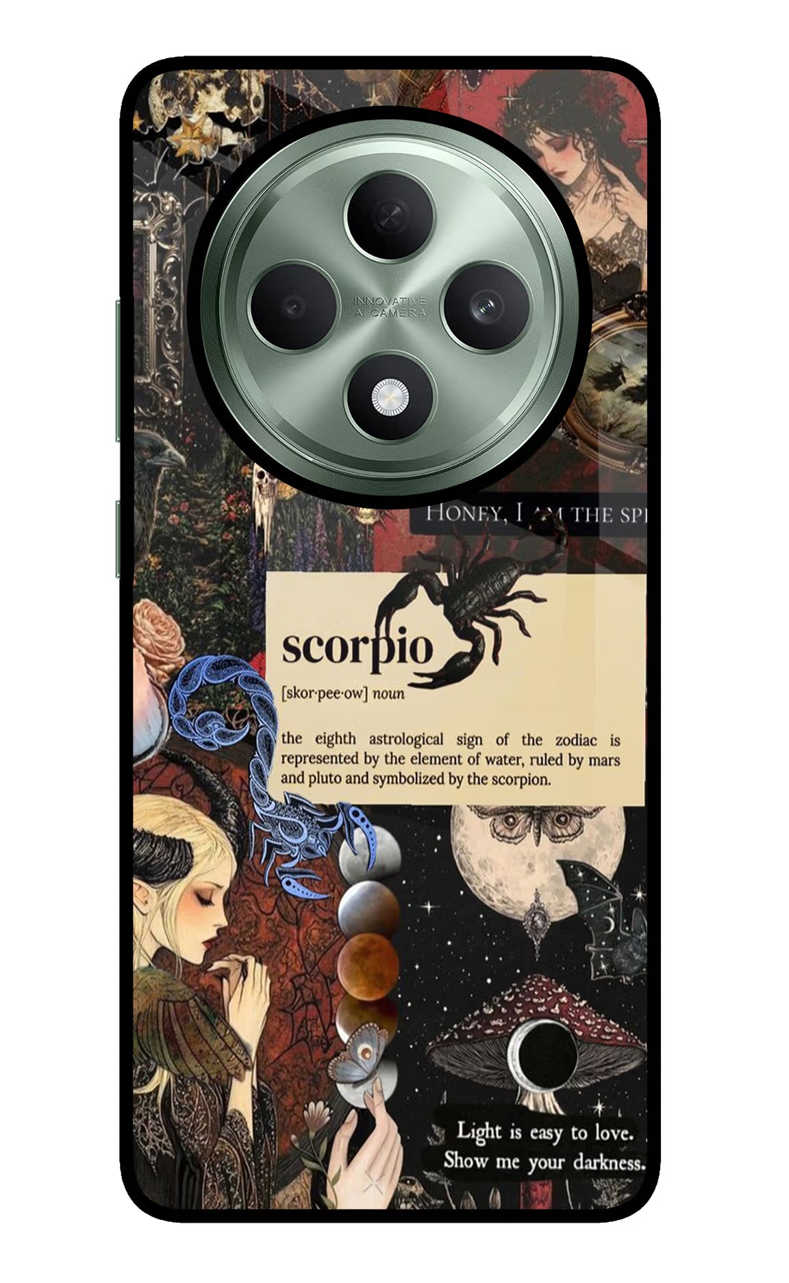 Scorpio Zodiac Oppo F27 5G Glass Case Back Cover by Casekaro
