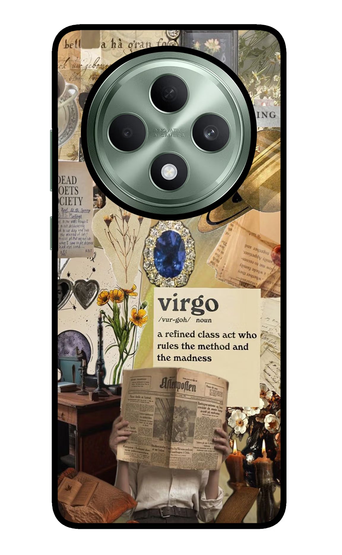 Virgo Zodiac Oppo F27 5G Glass Case Back Cover by Casekaro