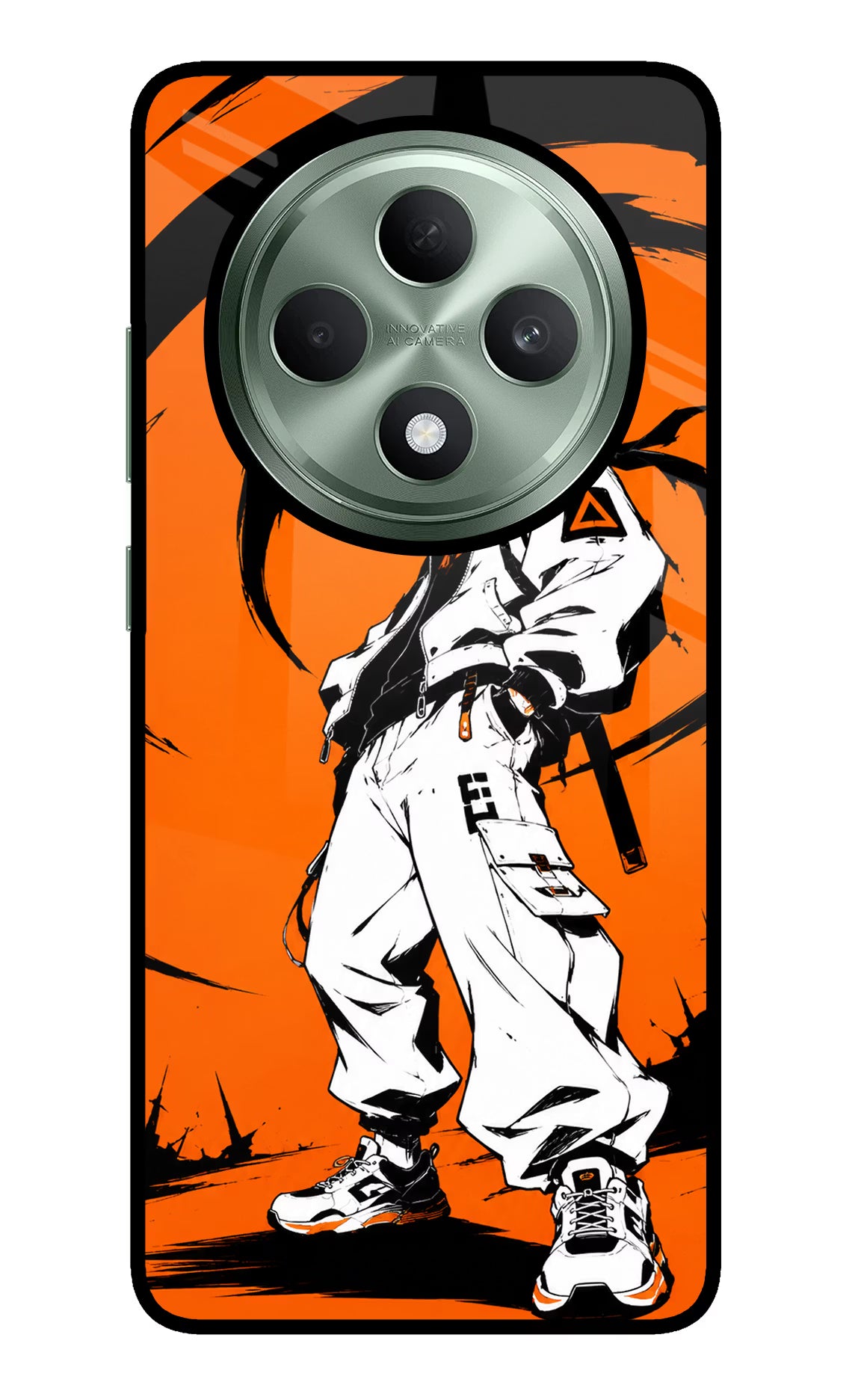 Street Samurai  Oppo F27 5G Glass Case Back Cover by Casekaro