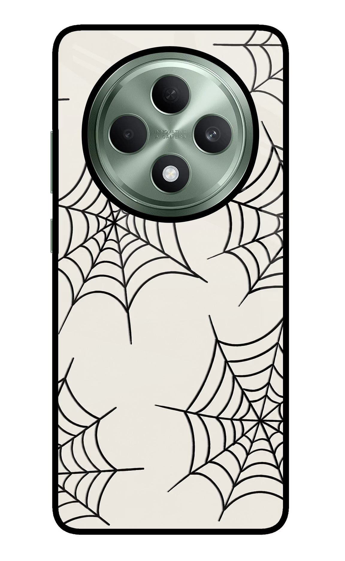 Spider Web Oppo F27 5G Glass Case Back Cover by Casekaro