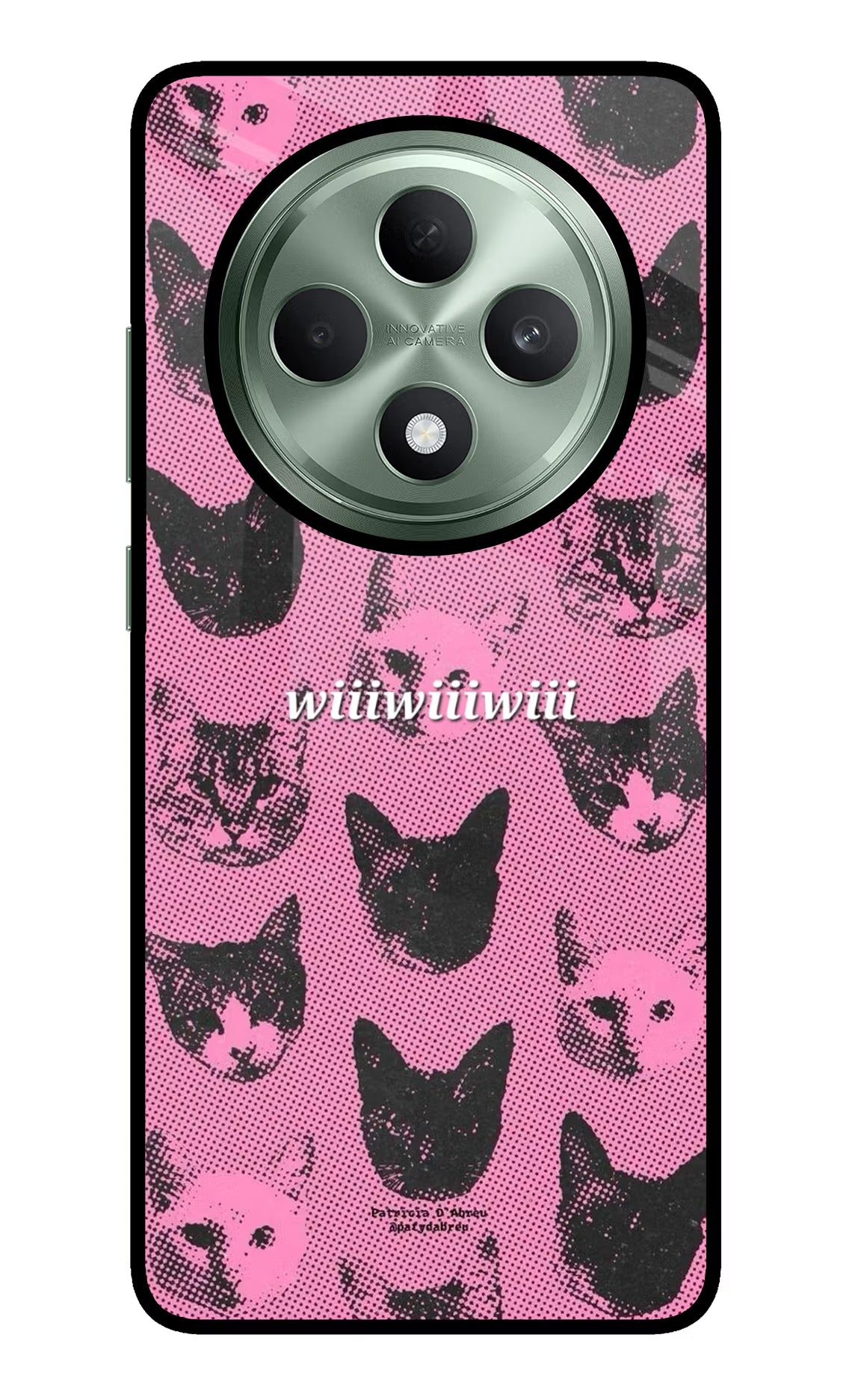 Pink Cats Oppo F27 5G Glass Case Back Cover by Casekaro