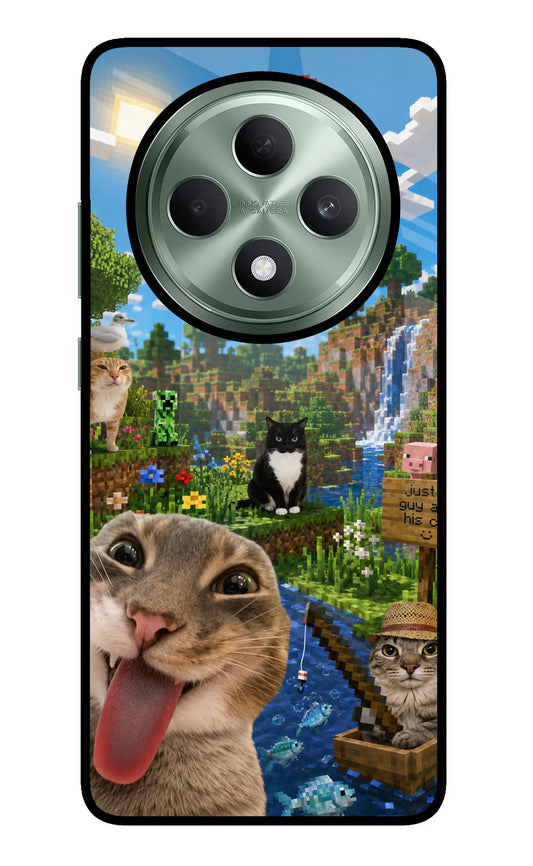 Minecraft Cat Chaos Oppo F27 5G Glass Case