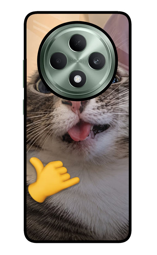 Silly Cat Call Oppo F27 5G Glass Case