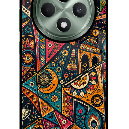 Folk Print Oppo F27 5G Glass Case