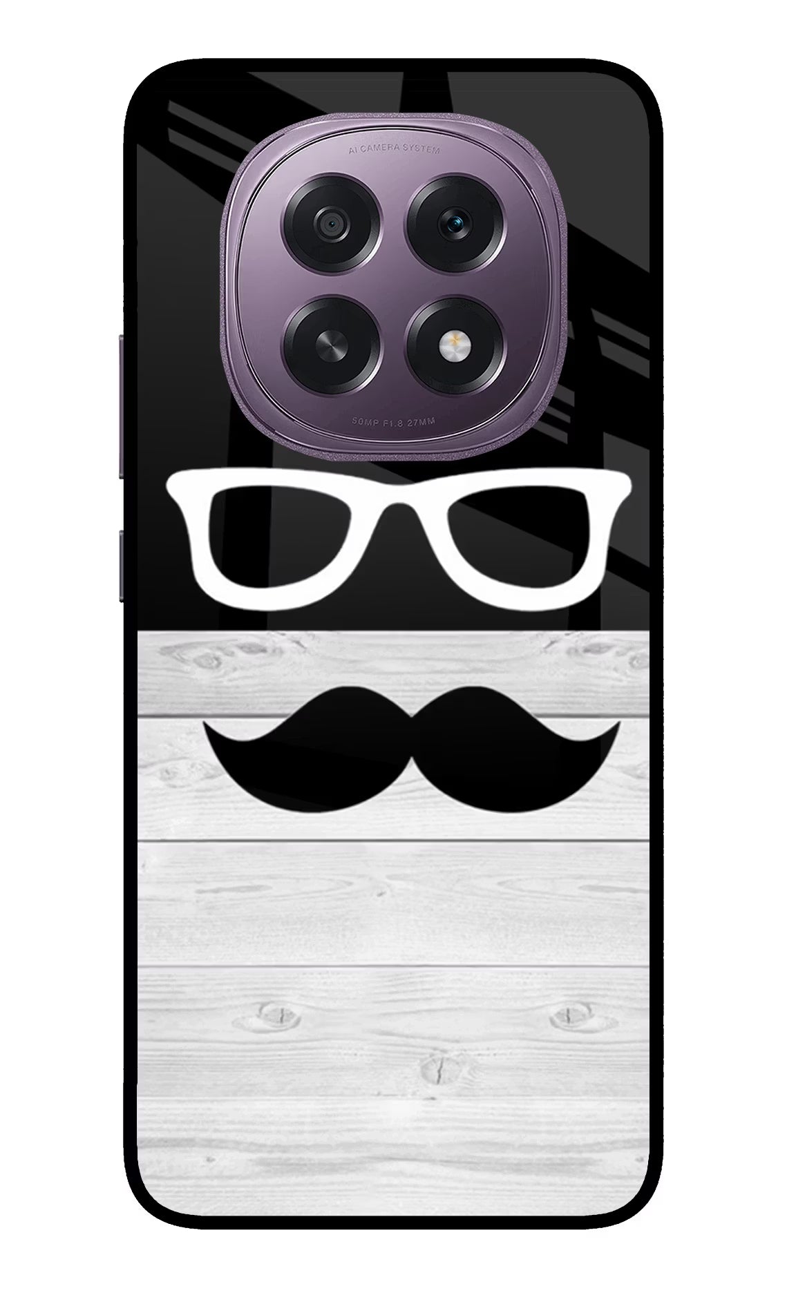 Mustache Oppo F29 5G Glass Case Back Cover by Casekaro