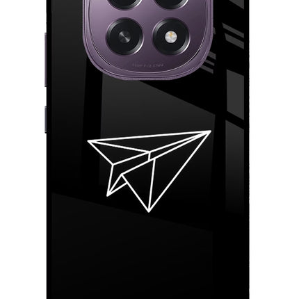 Paper Plane White Oppo F29 5G Glass Case