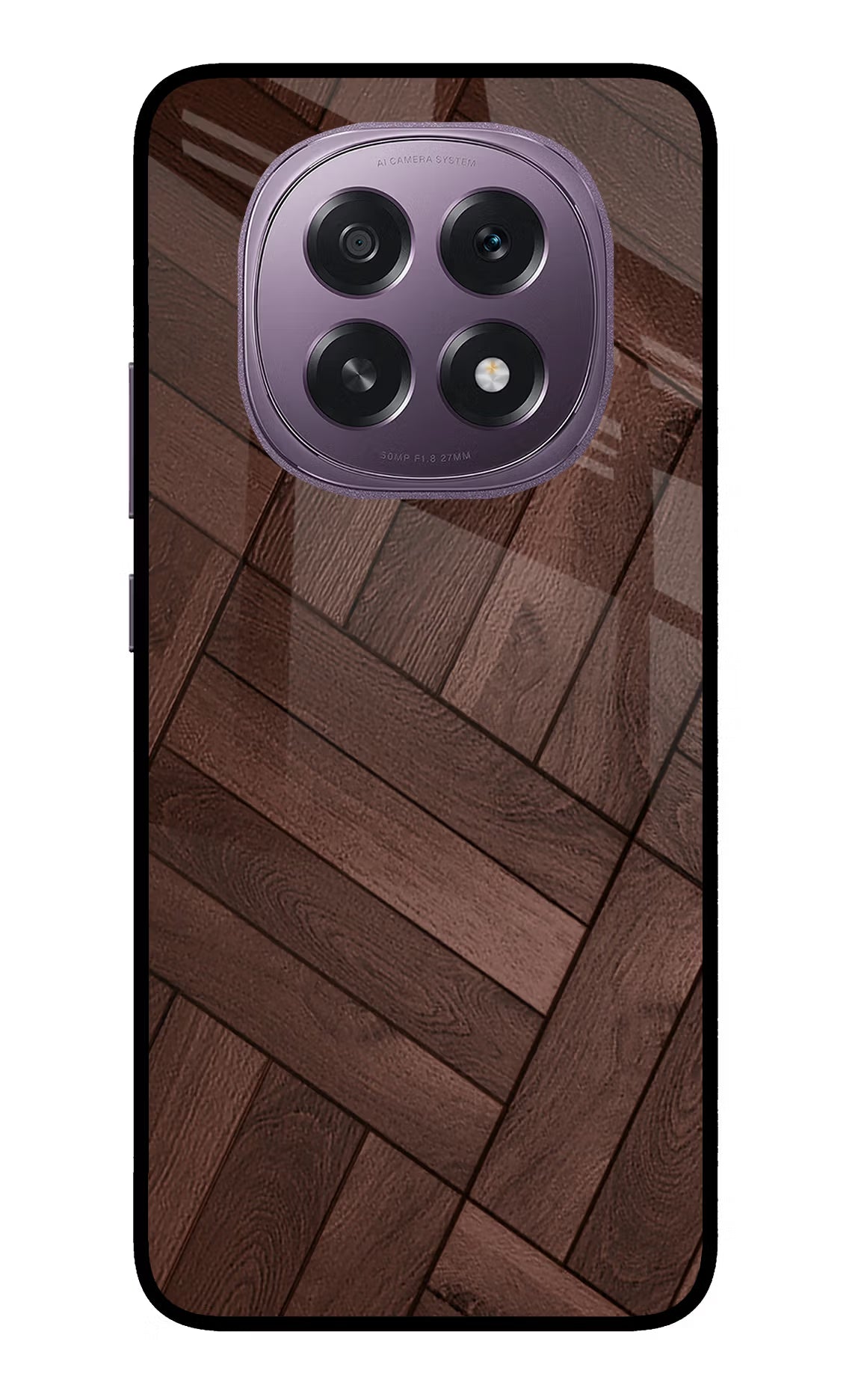 Wooden Texture Design Oppo F29 5G Glass Case Back Cover by Casekaro