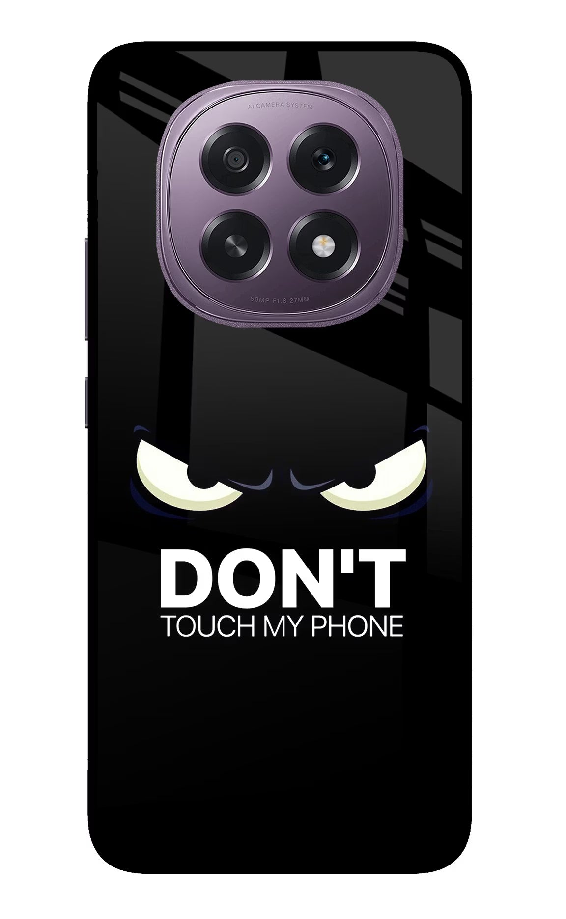 Don'T Touch My Phone Oppo F29 5G Glass Case Back Cover by Casekaro