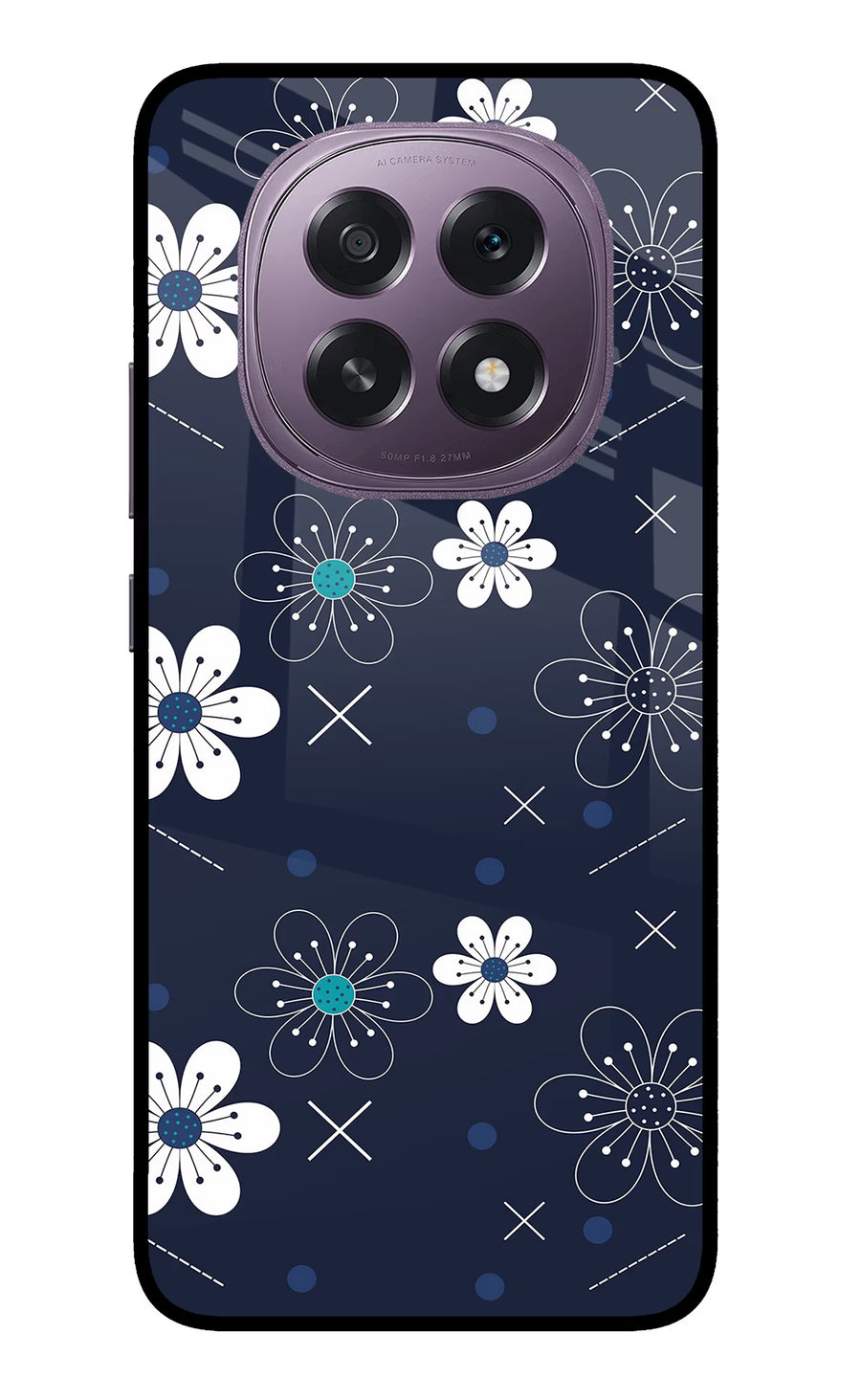 Flowers Oppo F29 5G Back Cover, Glass case