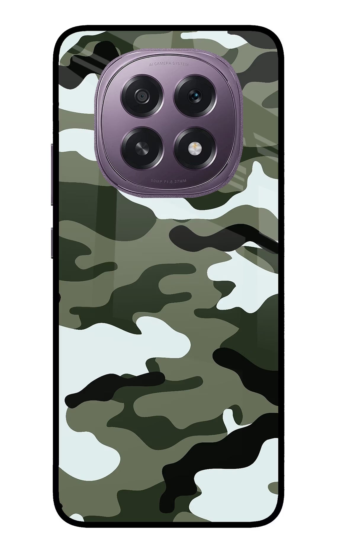 Camouflage Oppo F29 5G Glass Case Back Cover by Casekaro