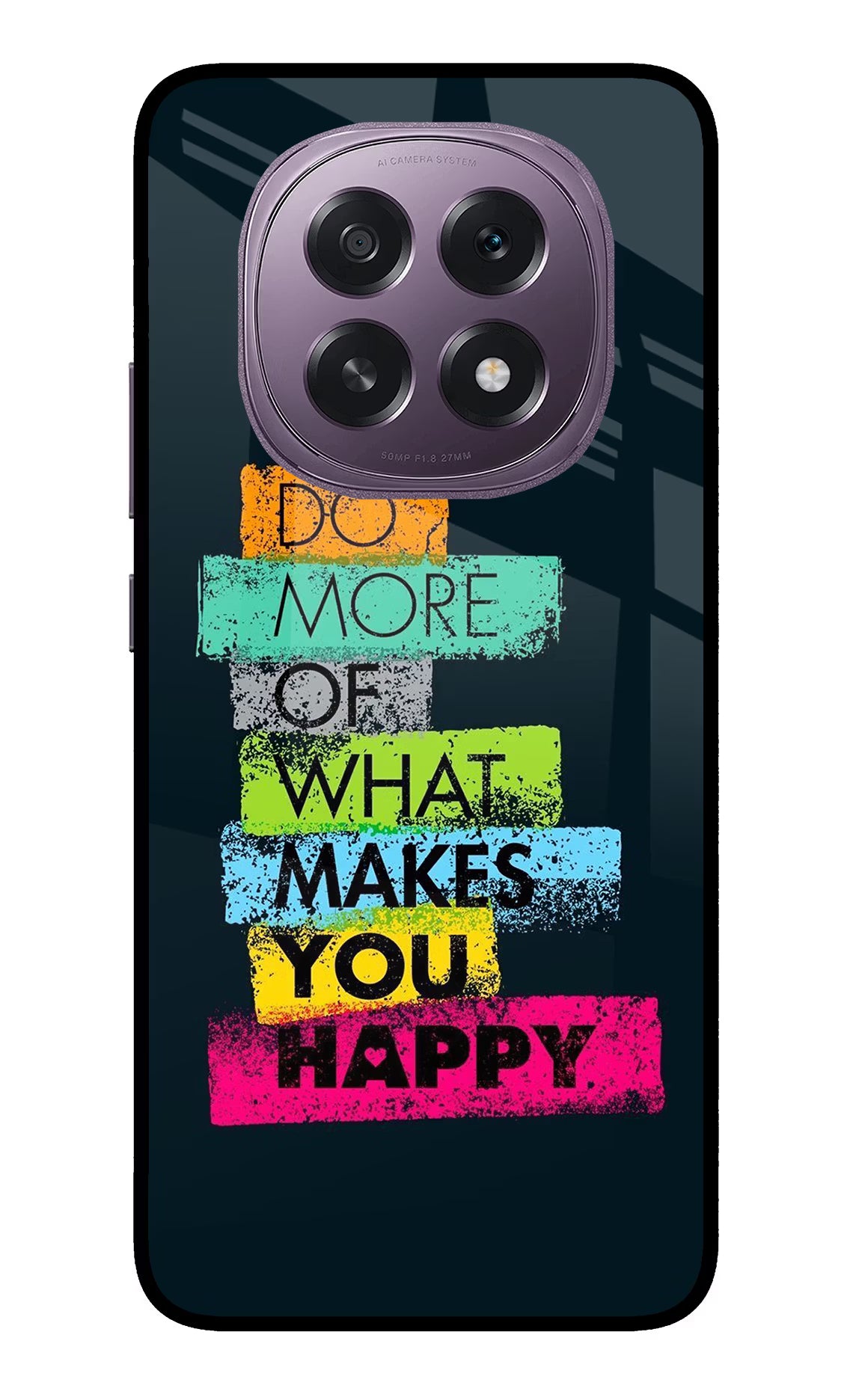 Do More Of What Makes You Happy Oppo F29 5G Glass Case Back Cover by Casekaro