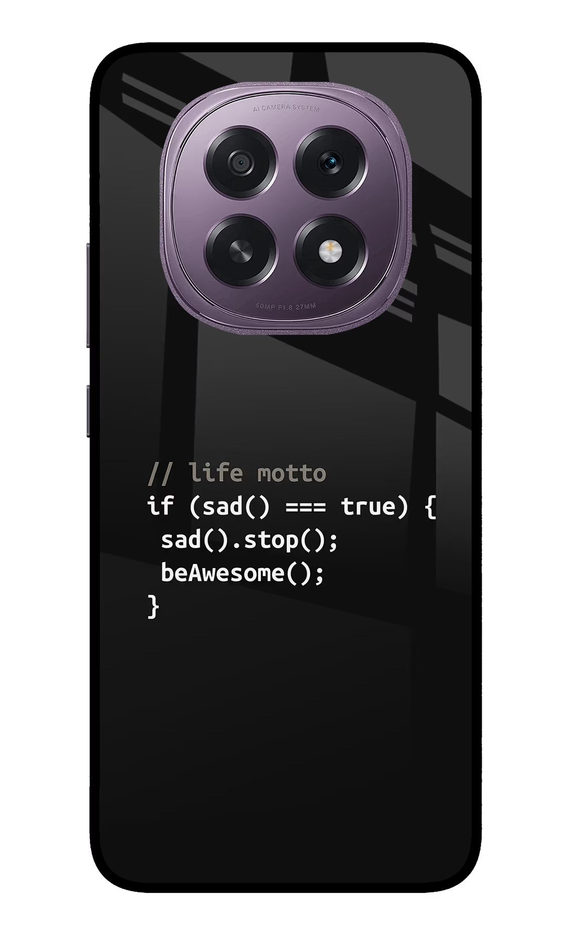 Life Motto Code Oppo F29 5G Glass Case Back Cover by Casekaro