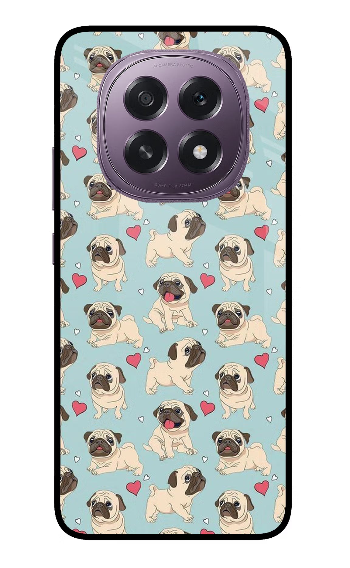 Pug Dog Oppo F29 5G Glass Case Back Cover by Casekaro