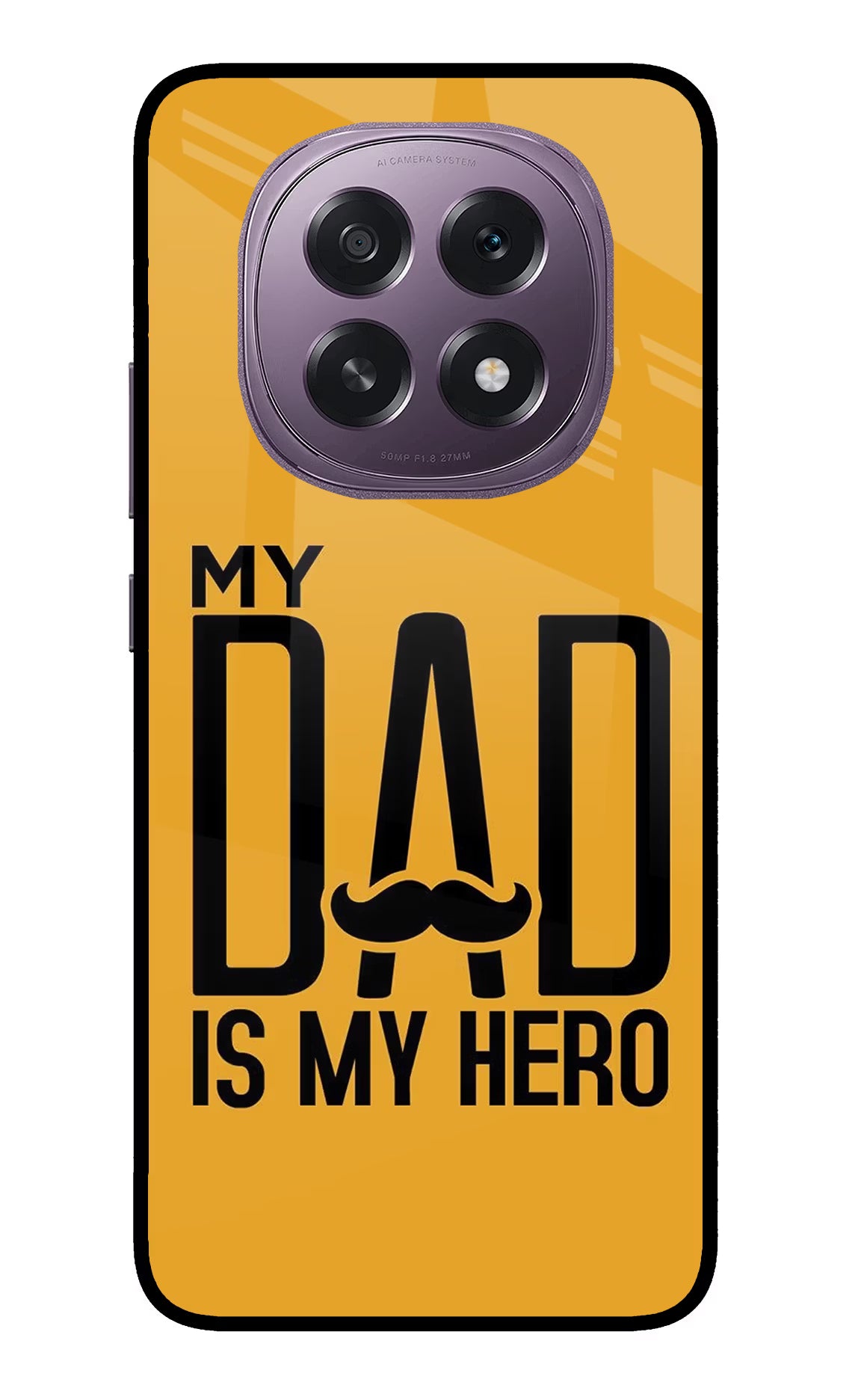 My Dad Is My Hero Oppo F29 5G Glass Case Back Cover by Casekaro