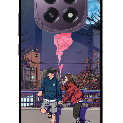 Chilling Couple Oppo F29 5G Glass Case Back Cover by Casekaro