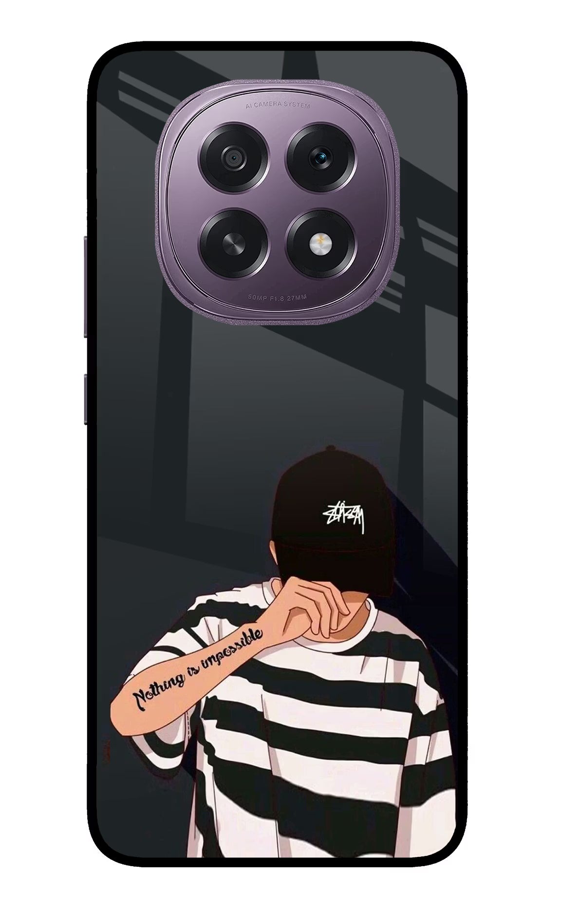 Aesthetic Boy Oppo F29 5G Glass Case Back Cover by Casekaro